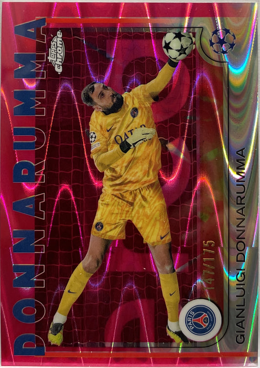 Gianluigi Donnarumma 54/175 Pink RayWave Topps Chrome UCC 2024/25