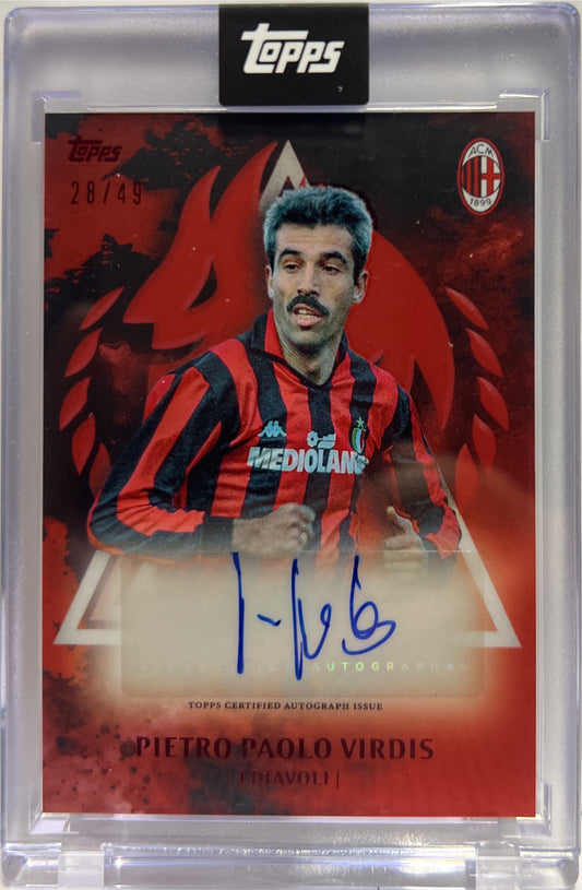 Pietro Paolo Virdis 28/49 Autograph I Diavoli Topps AC Milan 125 Anniversary 2025