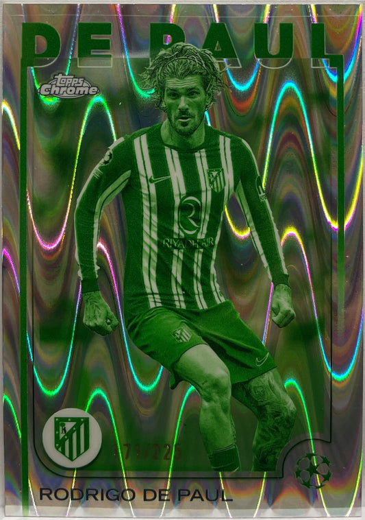 Rodrigo De Paul 171/225 Night Vision RayWave Topps Chrome UCC 2024/25