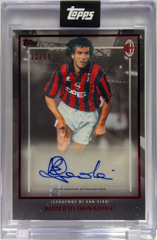Roberto Donadoni 92/99 Autograph Leggende Di San Siro Topps AC Milan 125 Anniversary 2025