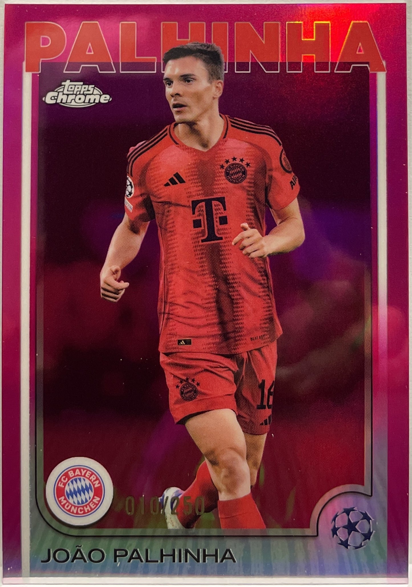 Joao Palhinha 10/250 Pink Topps Chrome UCC 2024/25