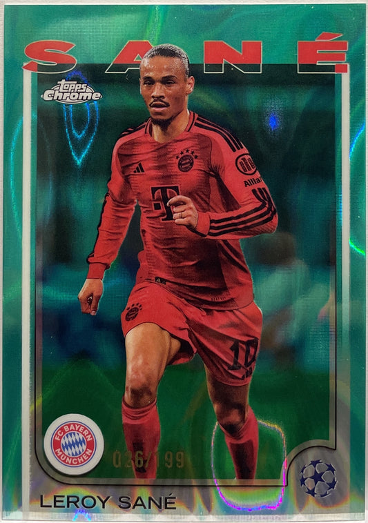 Leroy Sane 26/199 Aqua Lava Topps Chrome UCC 2024/25