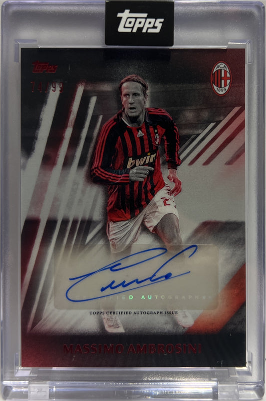Massimo Ambrosini 74/99 Autograph I Rossoneri Topps AC Milan 125 Anniversary 2025