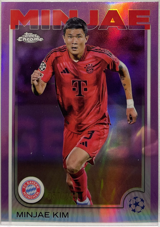 Minjae Kim 50/299 Violet Topps Chrome UCC 2024/25