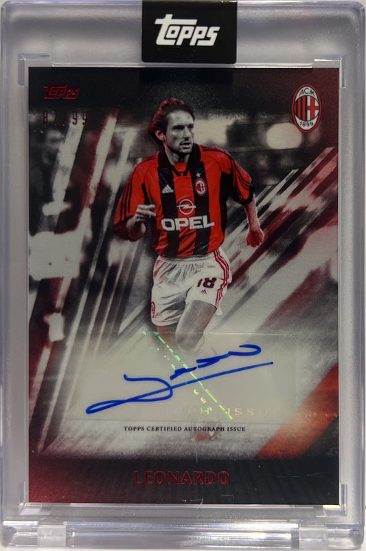 Leonardo 87/99 Autograph I Rossoneri Topps AC Milan 125 Anniversary 2025