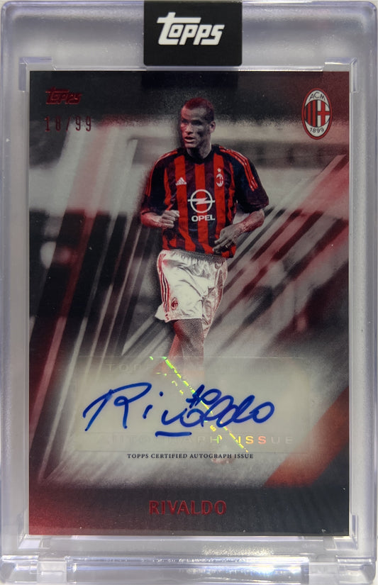 Rivaldo 18/99 Autograph I Rossoneri Topps AC Milan 125 Anniversary 2025
