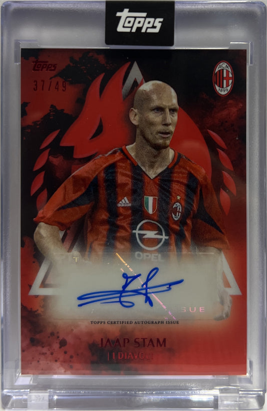 Jaap Stam 37/49 Autograph I Diavoli Topps AC Milan 125 Anniversary 2025