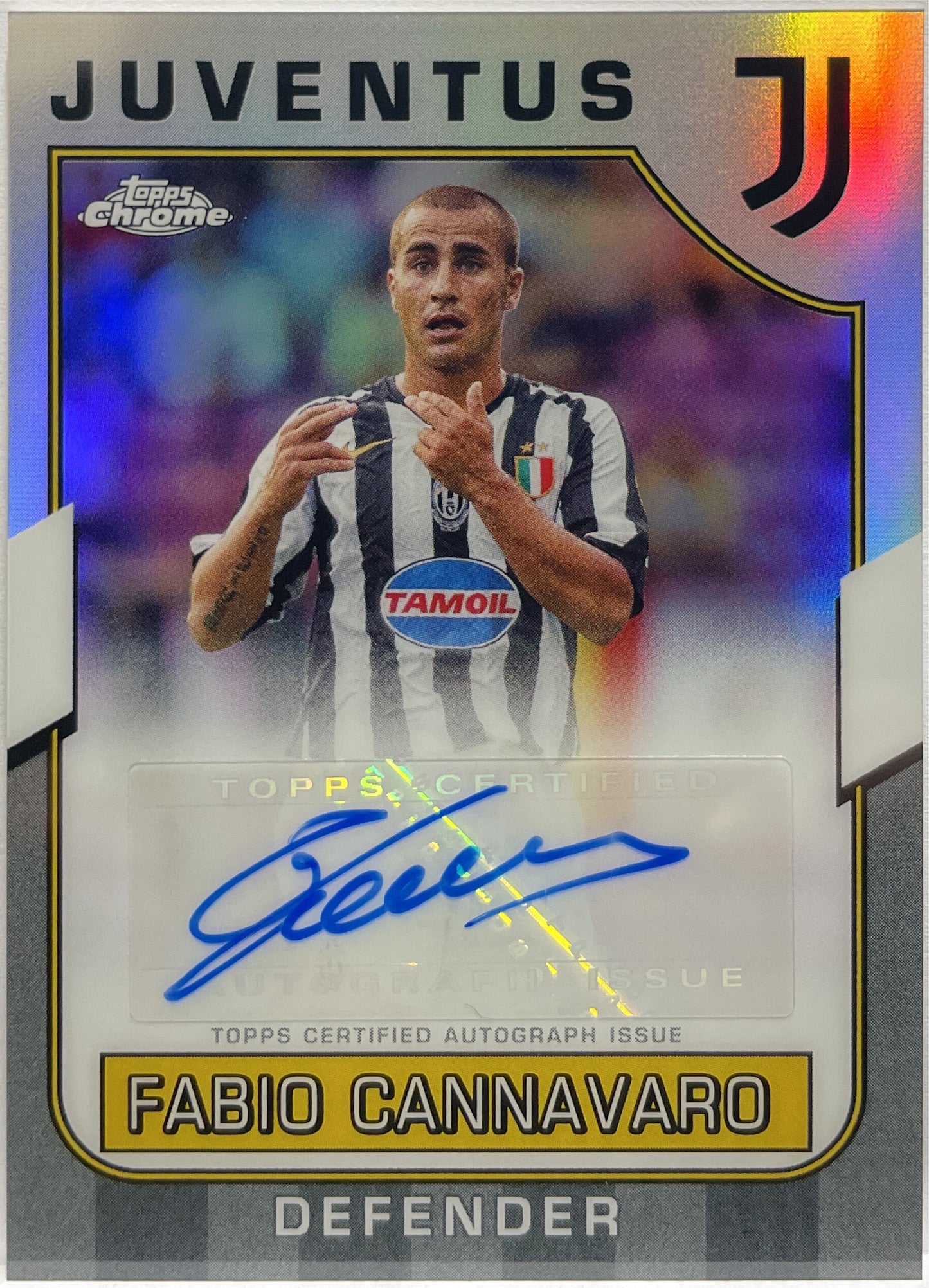 Fabio Cannavaro Autograph Topps Chrome Juventus 2022/23
