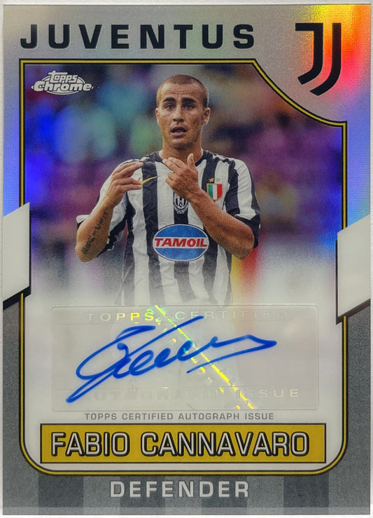 Fabio Cannavaro Autograph Topps Chrome Juventus 2022/23
