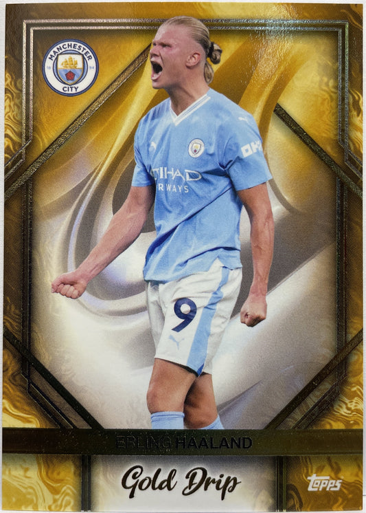 Mancolista-Gold Drip-Topps Manchester City Team Set 2023/24