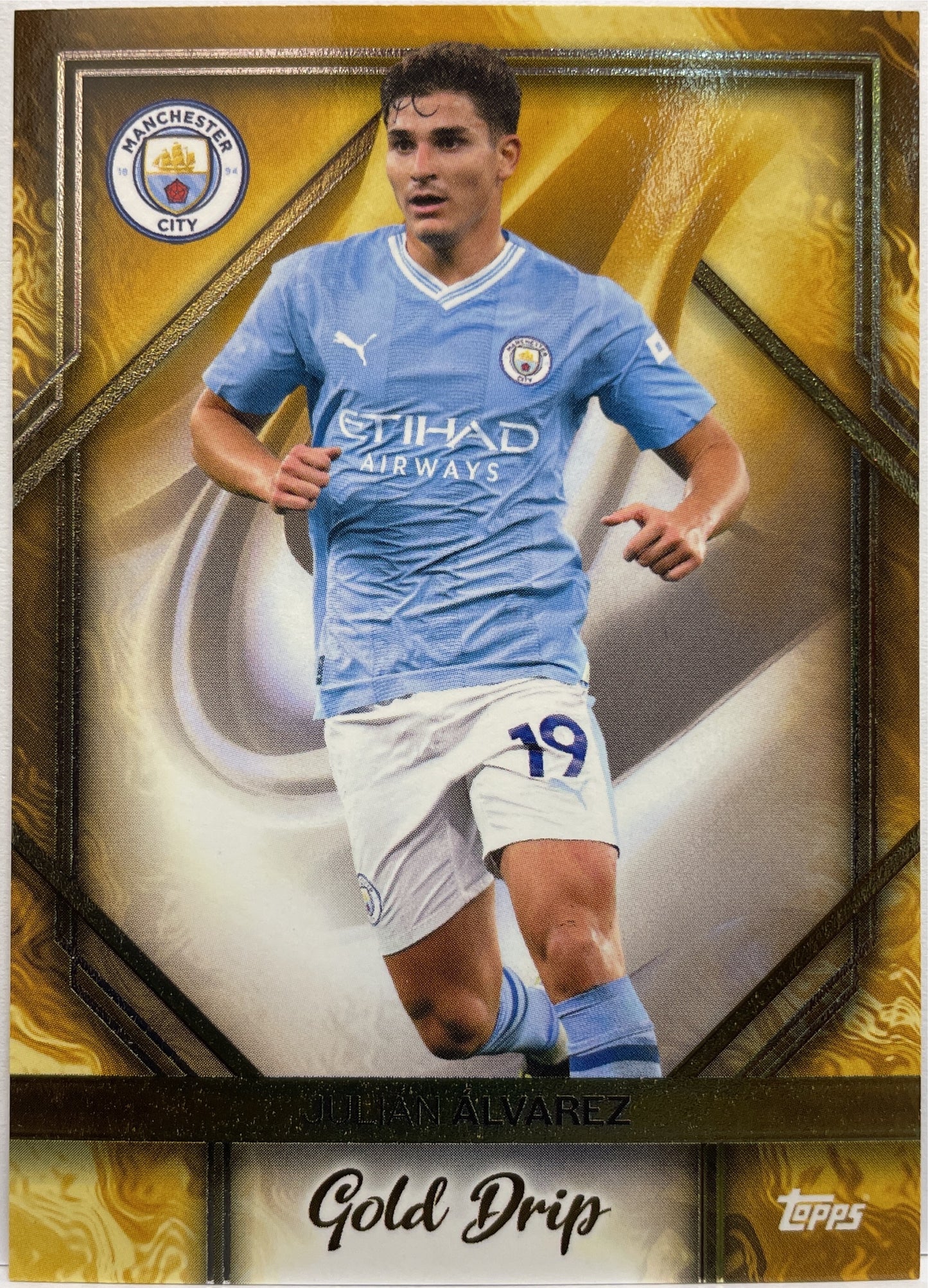 Mancolista-Gold Drip-Topps Manchester City Team Set 2023/24