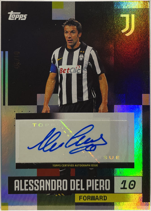 Alessandro Del Piero 6/10 Autograph Topps Juventus Premium Team Set 2024/25