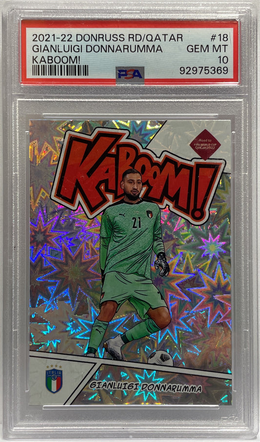 Gianluigi Donnarumma Kaboom Donruss Fifa 2021/22 PSA 10