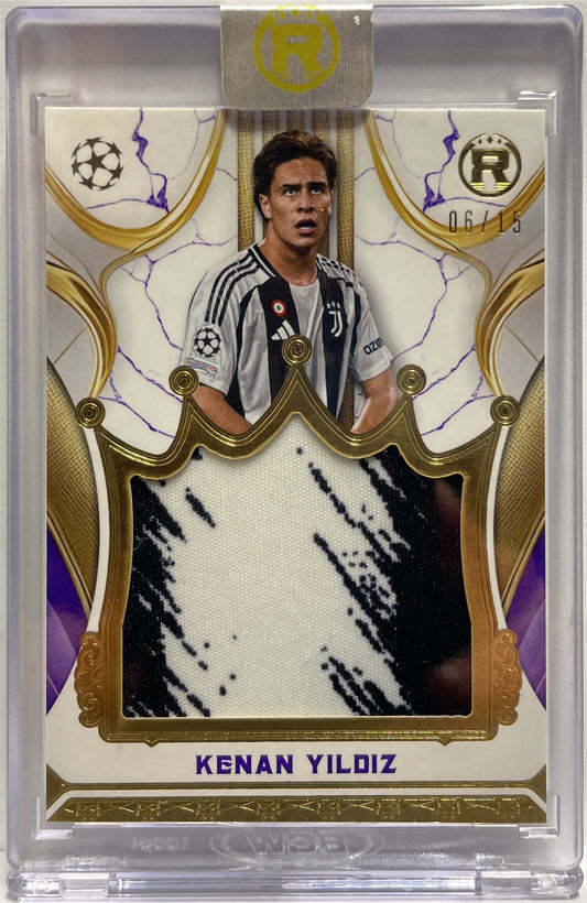 Kenan Yildiz 6/15 Patch Jumbo Relic Purple Topps Reverence 2024/25