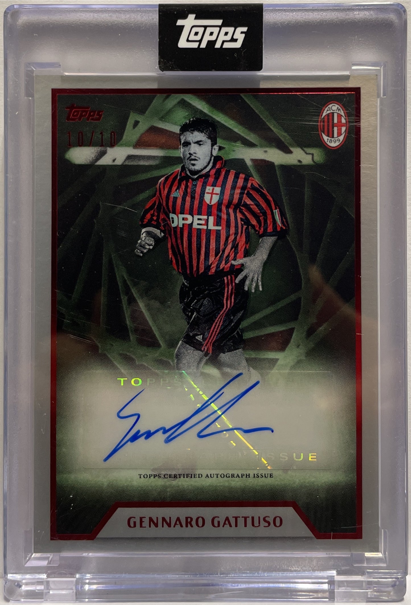 Gennaro Gattuso 10/10 Autograph Gli Esordi Topps AC Milan 125 Anniversary 2025
