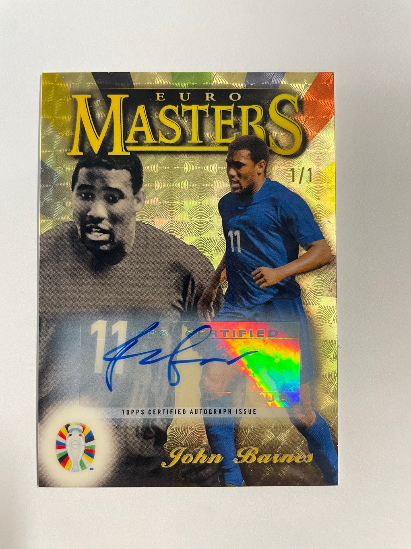 John Barnes 1/1 /5 /25 /50 /75 Autograph Superfractor Full Rainbow Set Topps Finest Road To Uefa Euro 2024