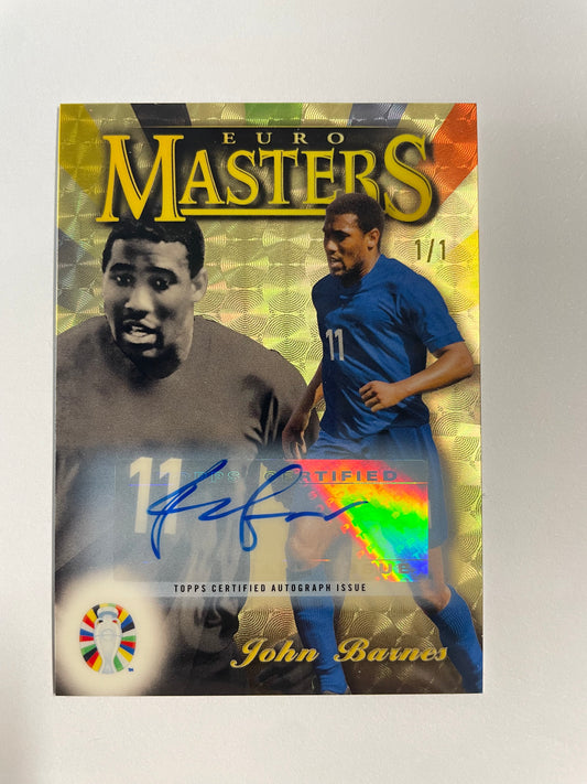 John Barnes 1/1 /5 /25 /50 /75 Autograph Superfractor Full Rainbow Set Topps Finest Road To Uefa Euro 2024