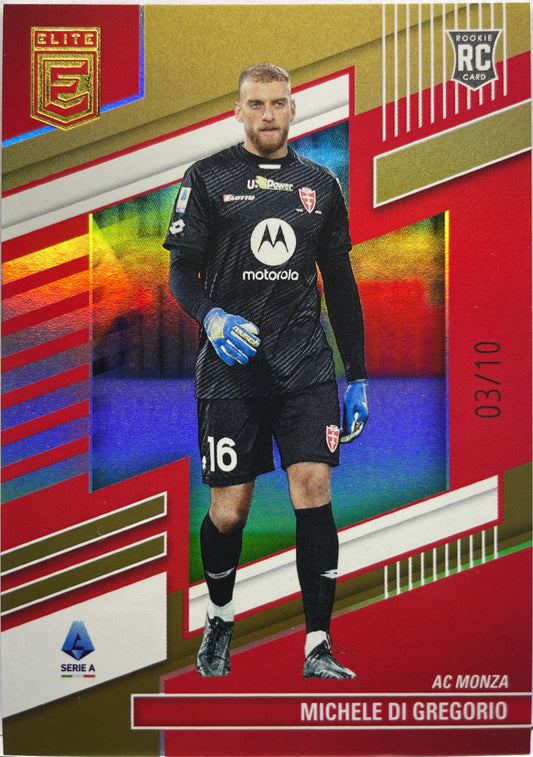 Michele Di Gregorio 3/10 Rookie Gold Donruss Elite Serie A 2022/23