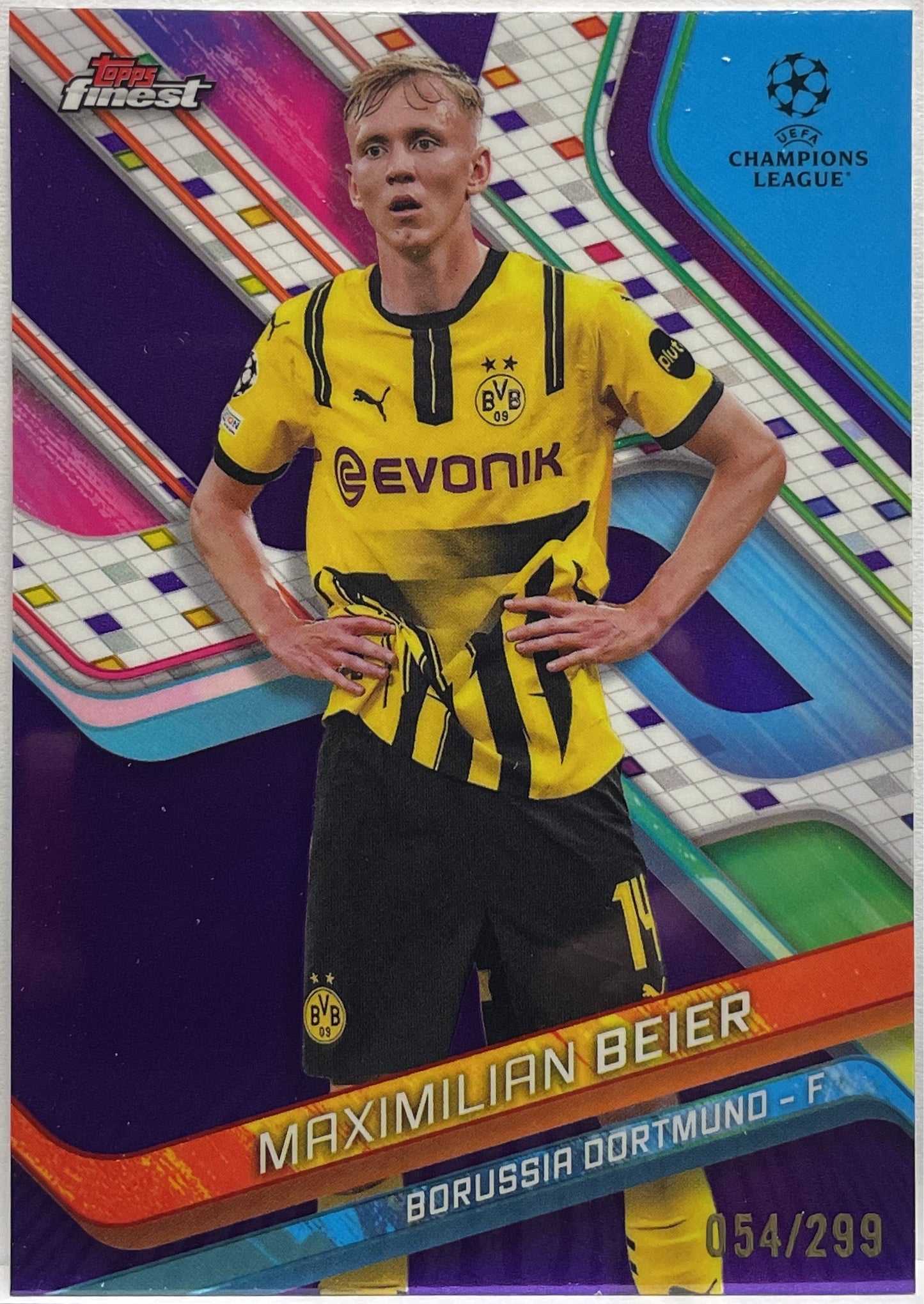 Maximilian Beier 54/299 Purple Topps Finest UCC 2024/25