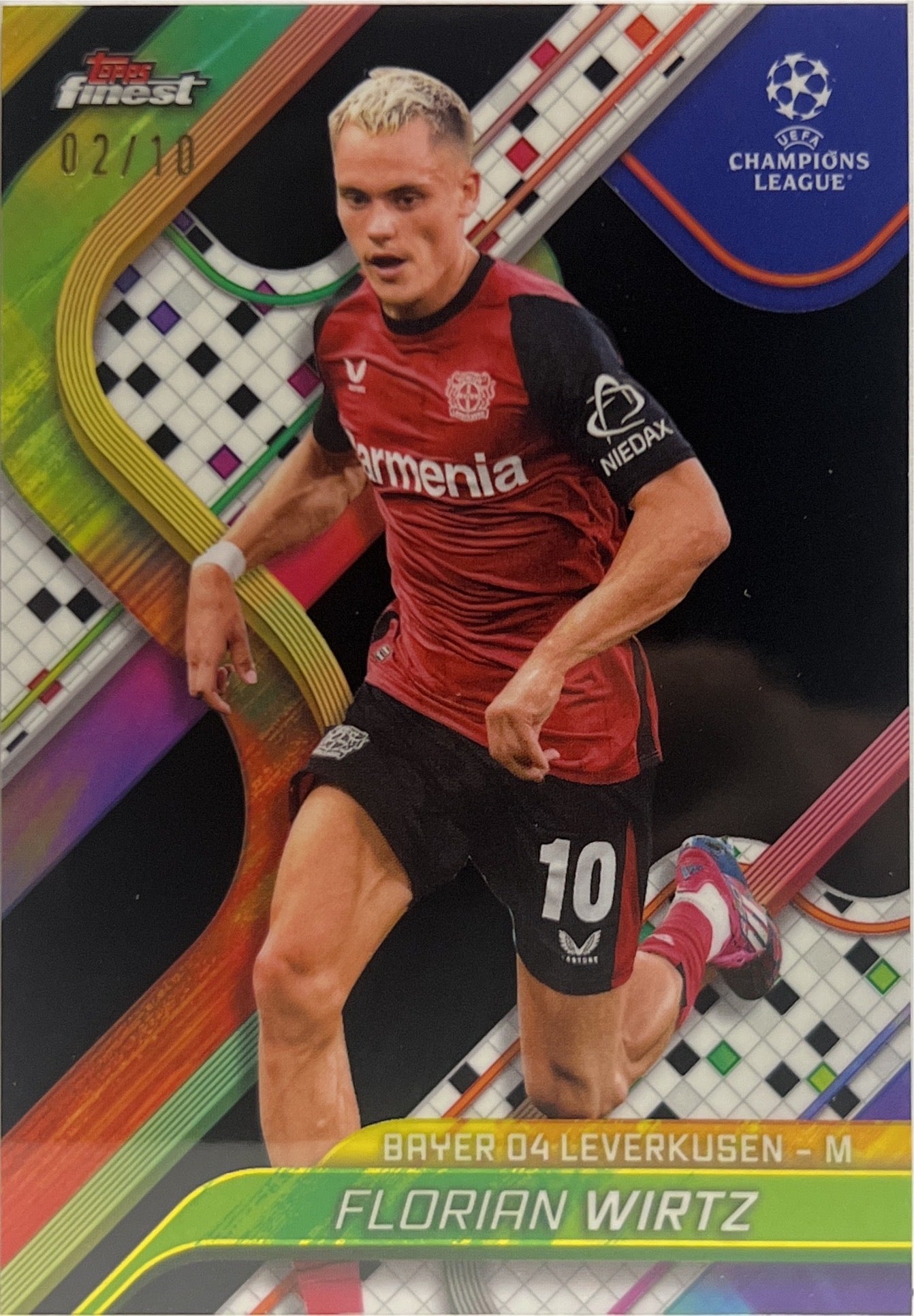 Florian Wirtz 2/10 Black Topps Finest UCC 2024/25