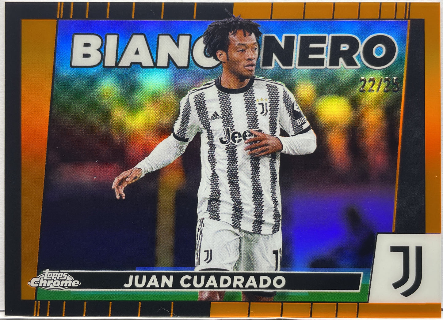 Juan Cuadrado 22/25 Bianconero Orange Topps Chrome Juventus 2022/23