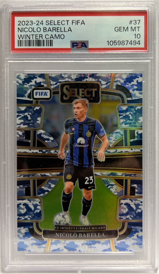 Nicolo Barella 90/99 Terrace Winter Camo Select Fifa 2023/24 PSA 10