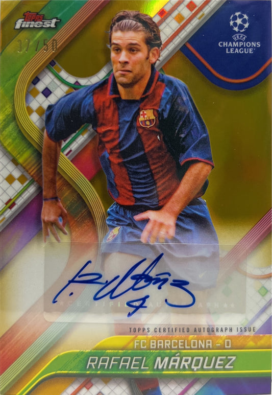 Rafael Marquez 37/50 Autograph Gold Topps Finest UCC 2024/25