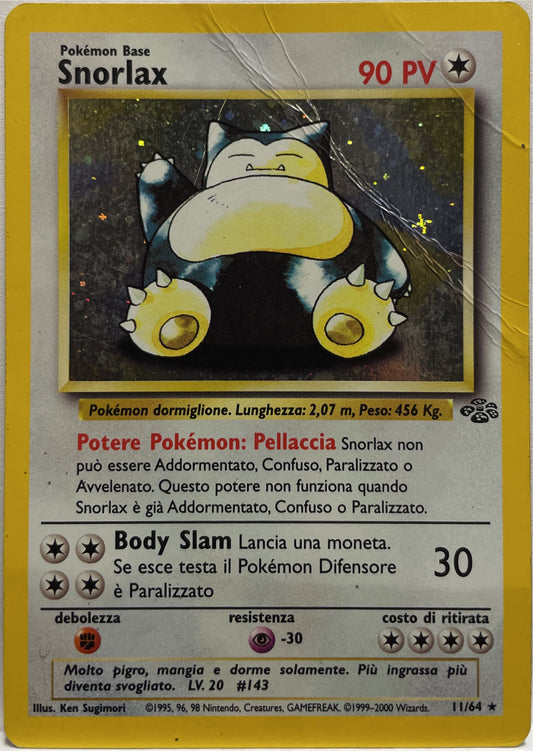 Snorlax 11/64 Pokemon Jungle Ita 2000