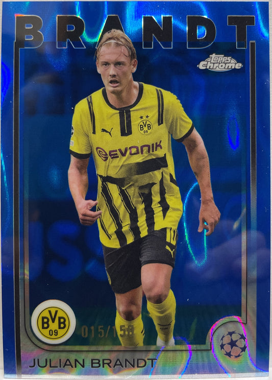 Julian Brandt 15/150 Blue Lava Topps Chrome UCC 2024/25