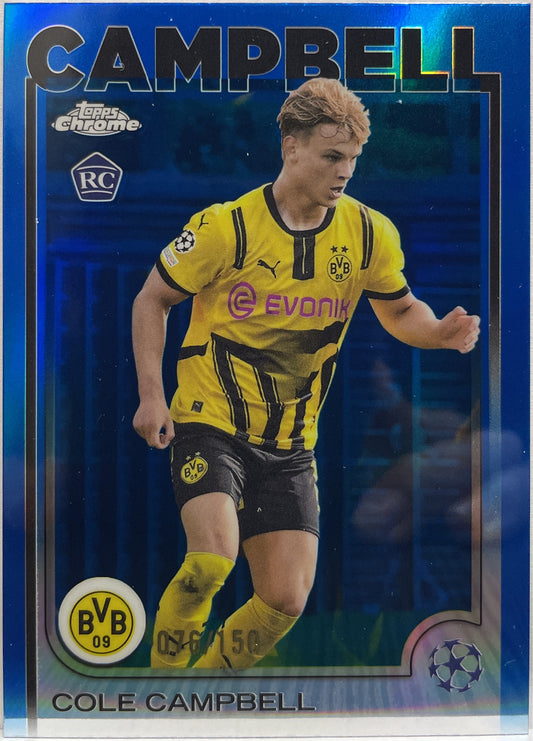 Cole Campbell 76/150 Blue Topps Chrome UCC 2024/25