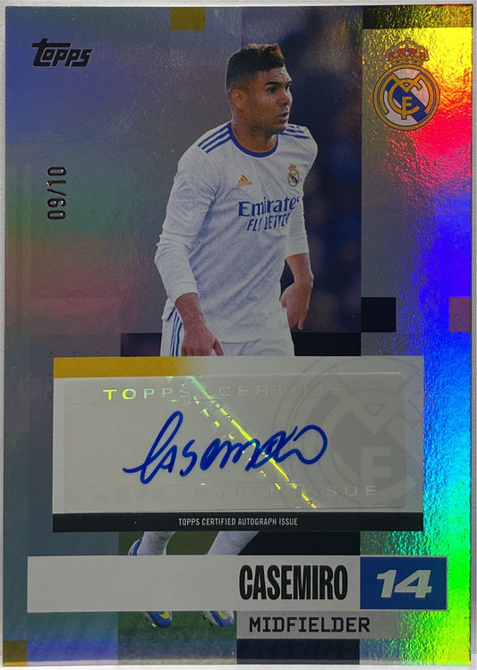 Casemiro 9/10 Autograph Topps Real Madrid Team Set 2024/25