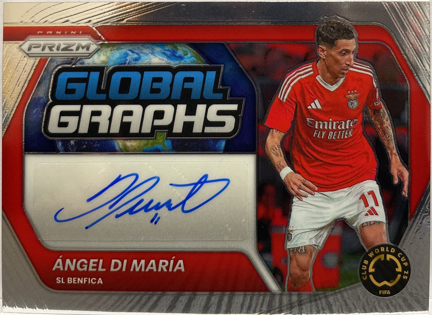Angel Di Maria Autograph Global Graphs Prizm Fifa Club World Cup 2025