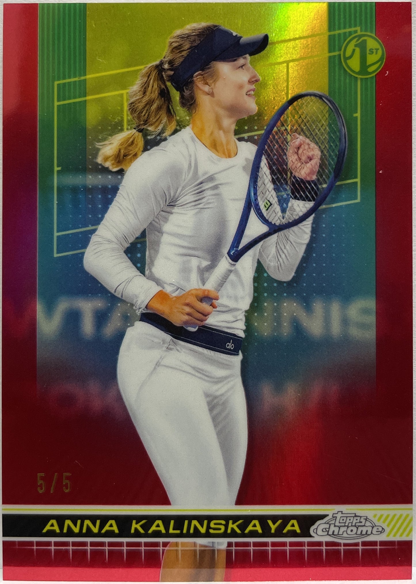 Anna Kalinskaya 5/5 Red Topps Chrome Tennis 2024