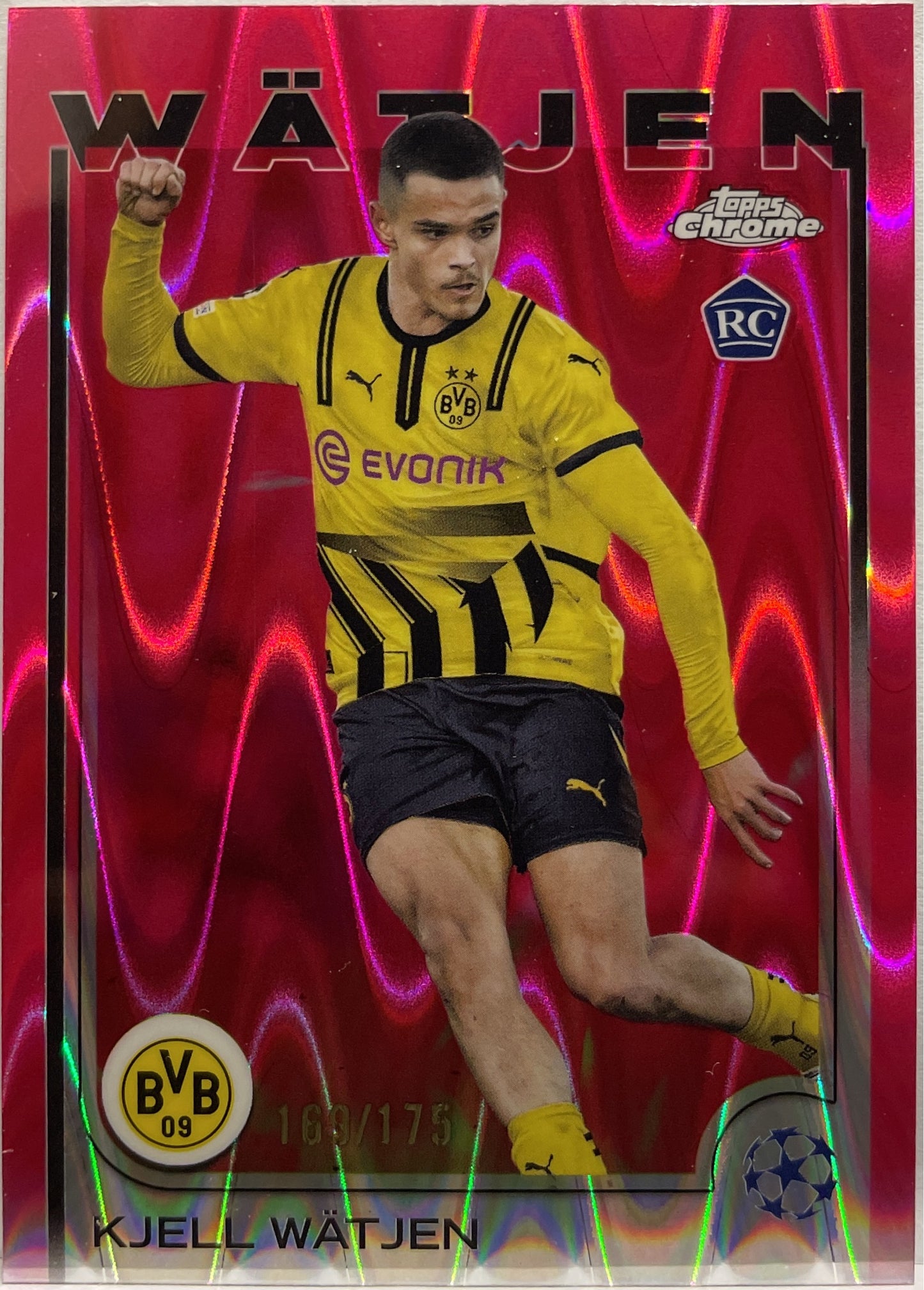 Kjell Watjen 169/175 Rookie Pink RayWave Topps Chrome UCC 2024/25