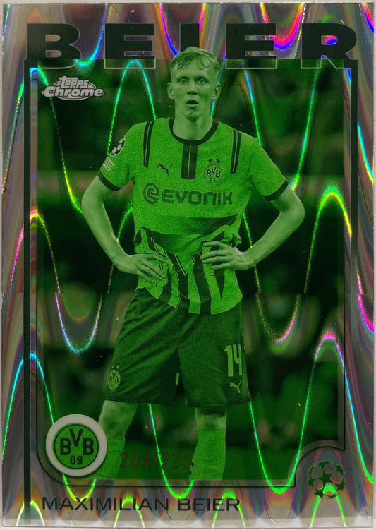 Maximilian Beier 204/225 Night Vision RayWave Topps Chrome UCC 2024/25