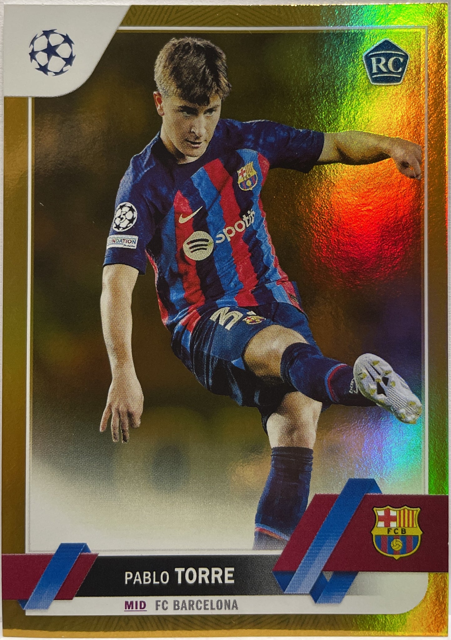 Pablo Torre 4/50 Rookie Gold Topps UCC 2022/23