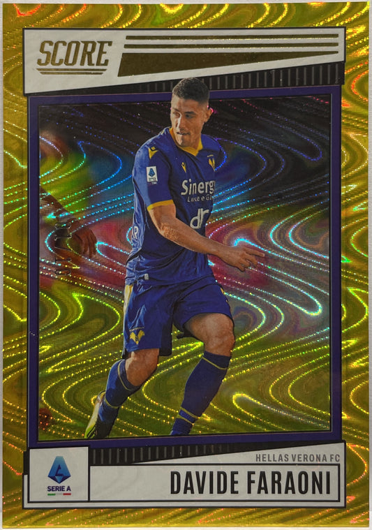 Davide Faraoni 1/10 Gold Swirl Score Serie A 2022/23
