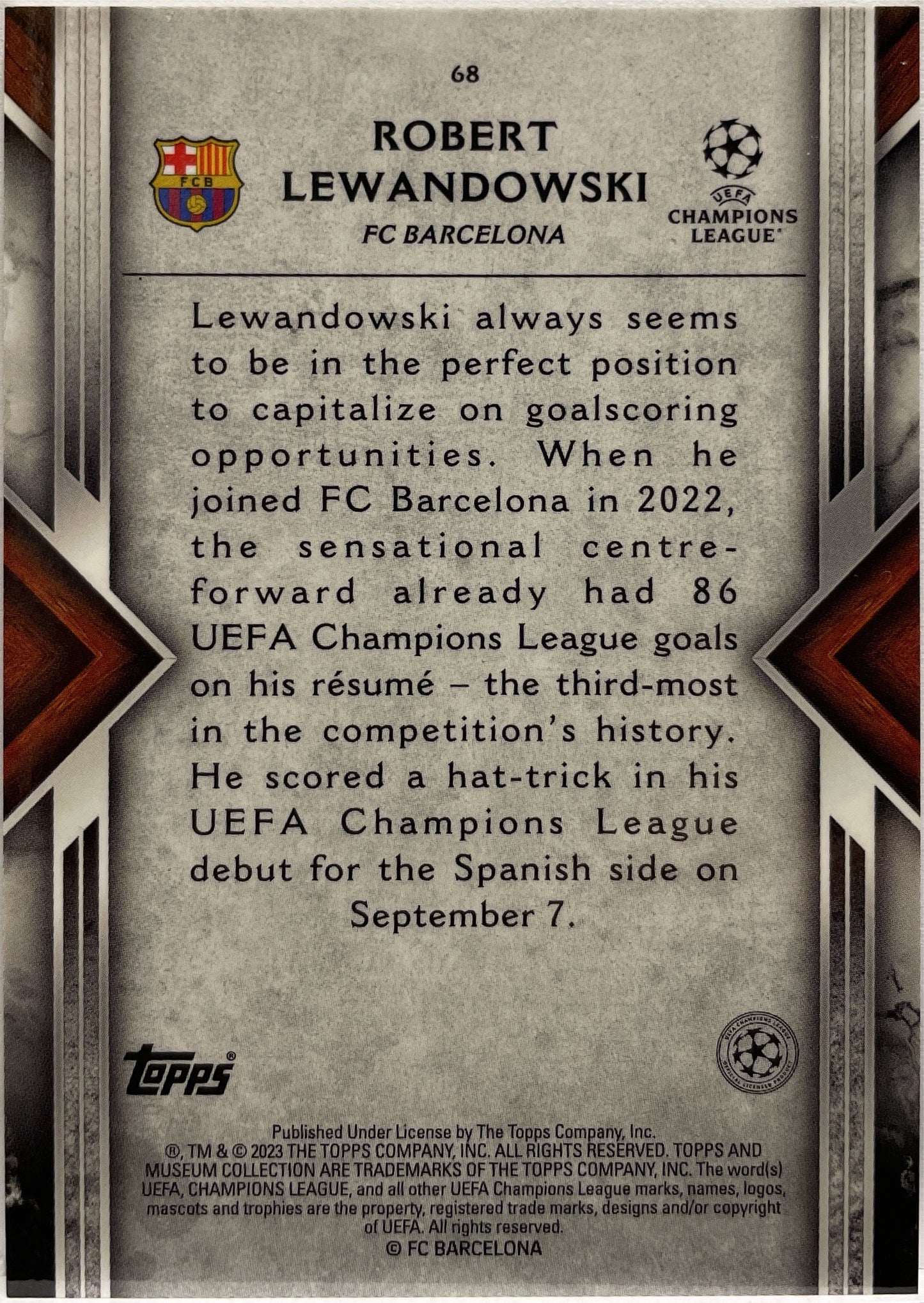 Robert Lewandowski Topps Museum 2022/23