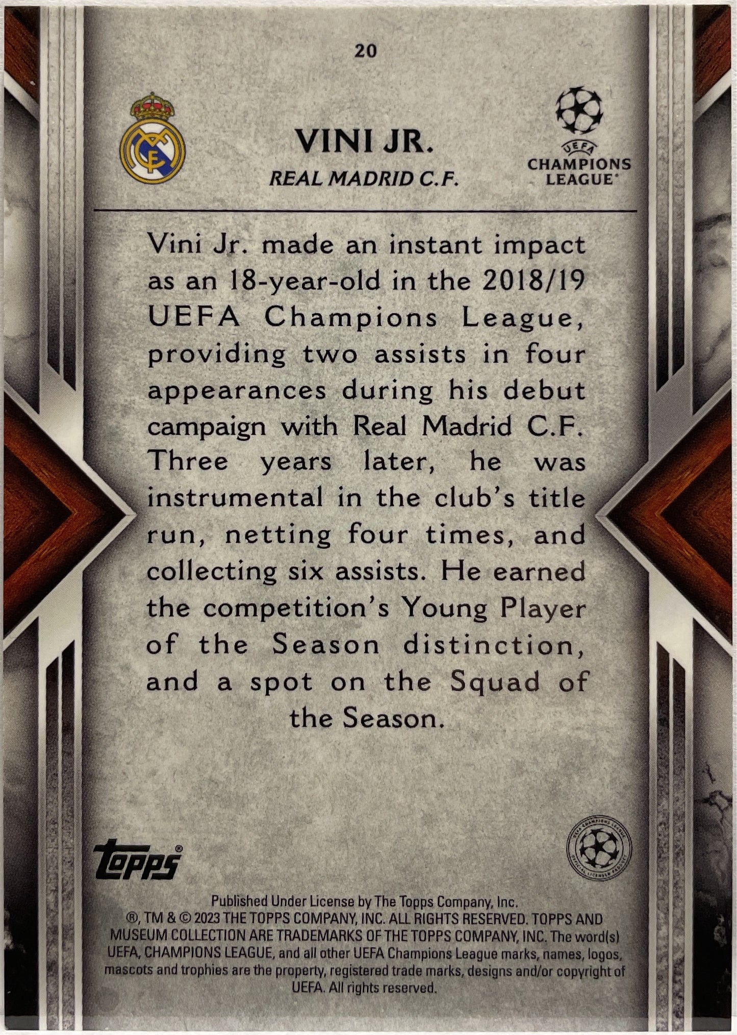 Vini Jr Topps Museum 2022/23