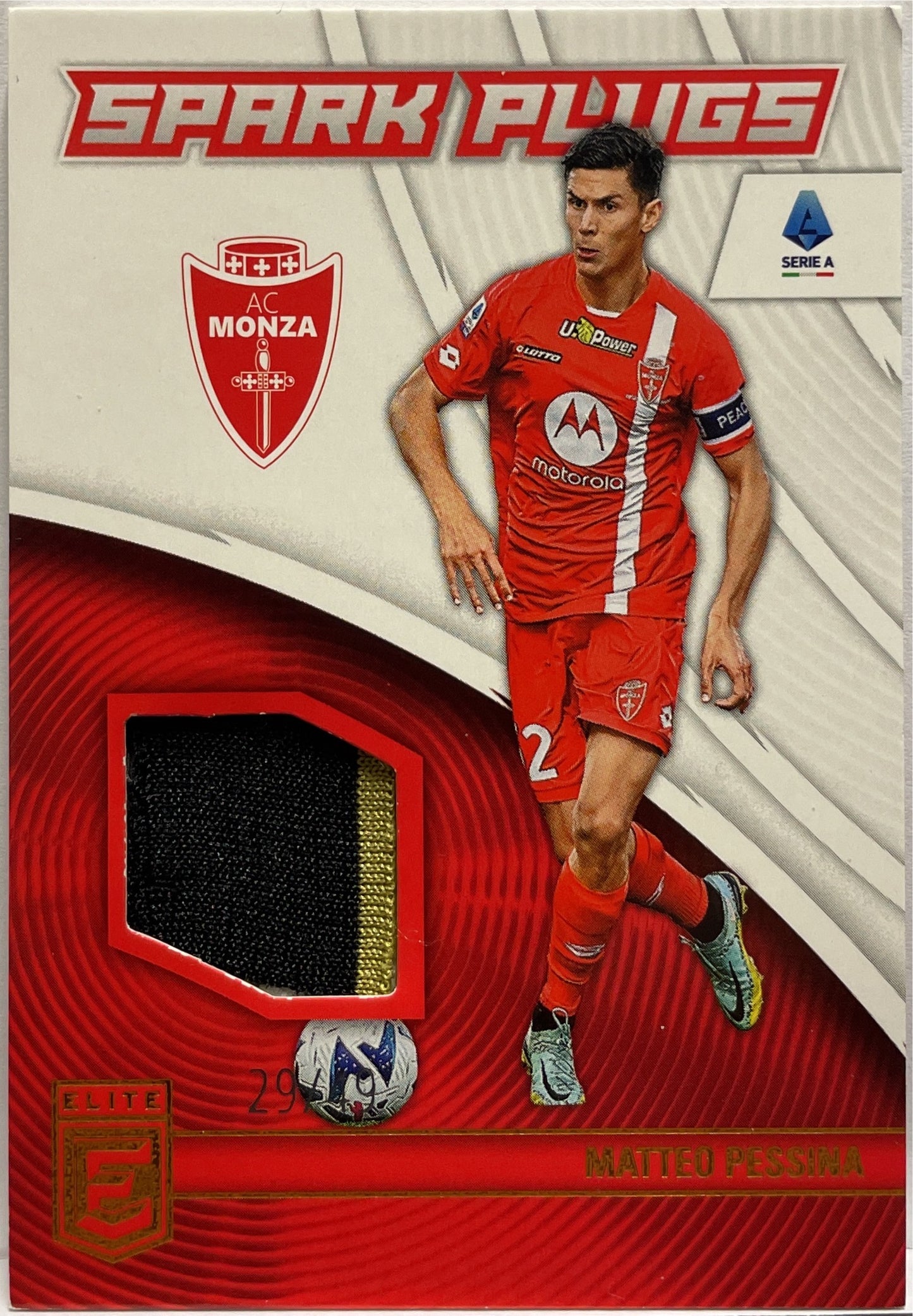 Matteo Pessina 29/49 Patch Worn Spark Plugs Donruss Elite Serie A 2022/23