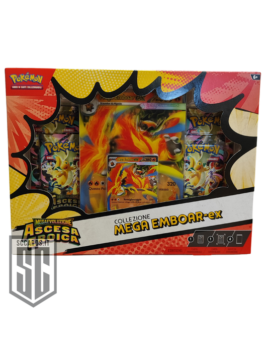 Pokemon Megaevoluzione Ascesa Eroica Collezione Mega Emboar EX Box 2026 (ITA)