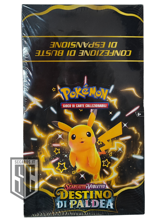 Pokemon Scarlatto e Violetto Destino Di Paldea Collezione 6 Buste Di Espansione Box (ITA) Sealed Display X10