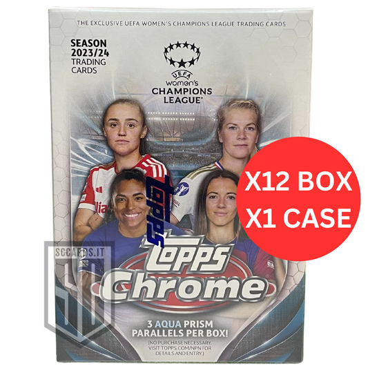 Topps Chrome Women's Champions League 2023/24 Blaster Box-SEALED CASE-(40 Box)