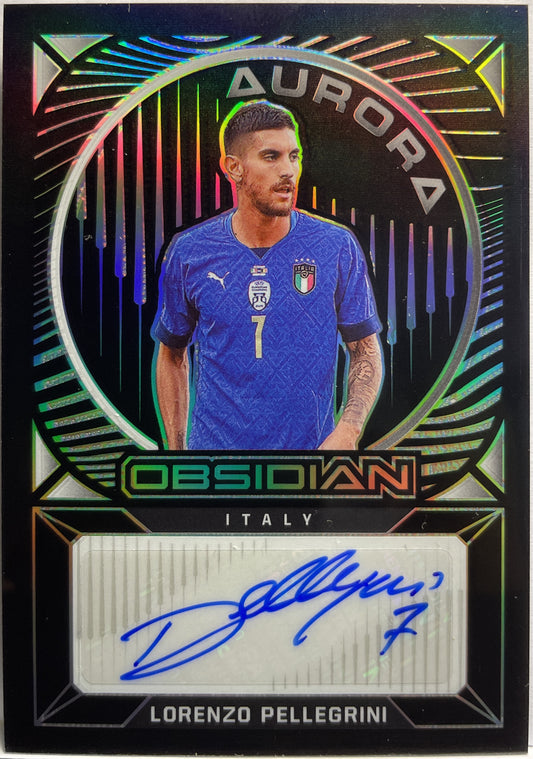 Lorenzo Pellegrini 89/149 Autograph Obsidian Aurora