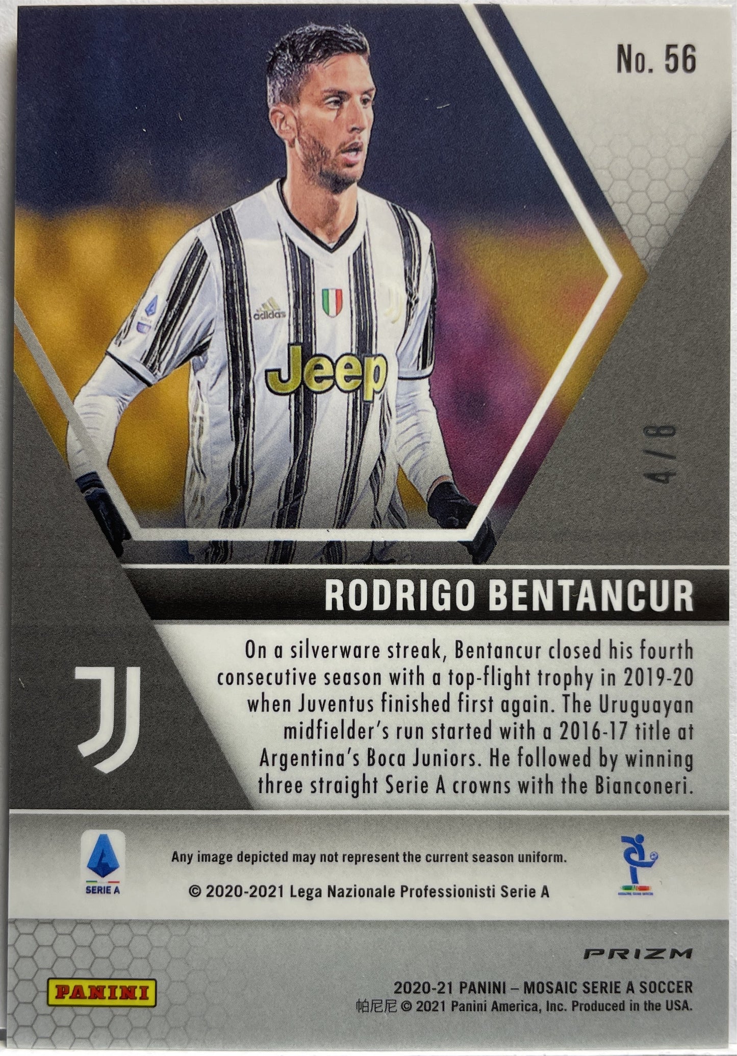 Rodrigo Bentancur 4/8 Gold/Black T-mall Mosaic 2020/21