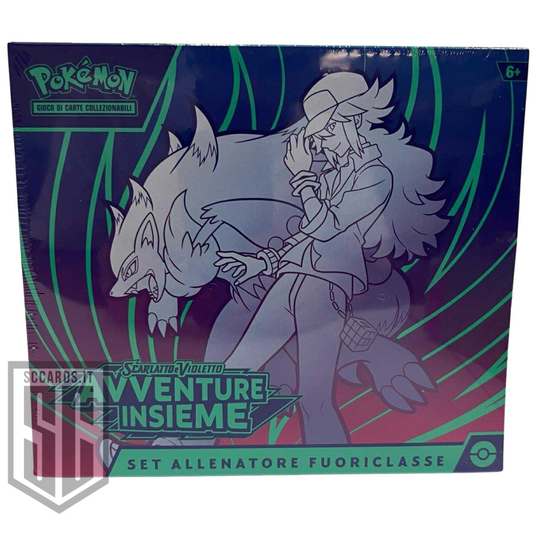 Pokemon ETB Set Allenatore Fuoriclasse Scarlatto e Violetto Avventure Insieme Box 2025