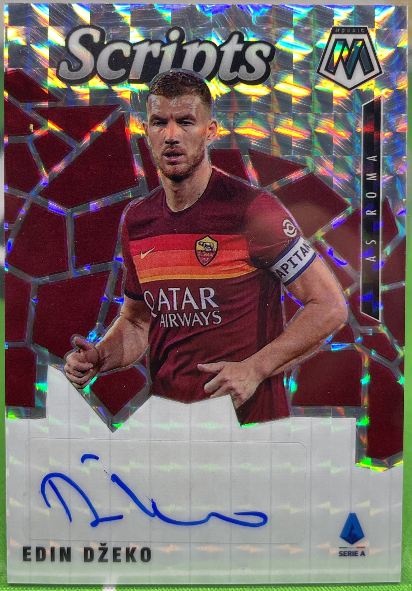 Edin Dzeko Autograph Scripts Mosaic Serie A 2020/21